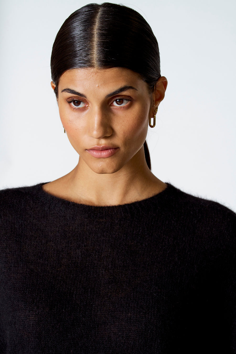 Pull met ronde hals - zwart - Astrid Black Label