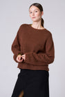 Pull met ronde hals - Bruin
