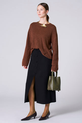 Pull met ronde hals - Bruin - Astrid Black Label