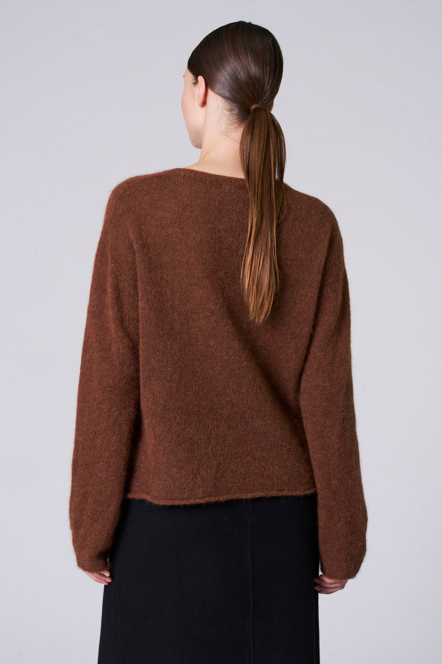 Pull met ronde hals - Bruin - Astrid Black Label