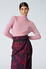 Pull à col roulé - Rose