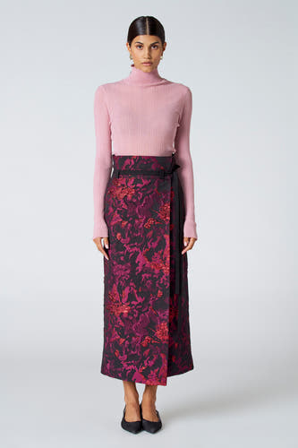 Pull à col roulé - Rose