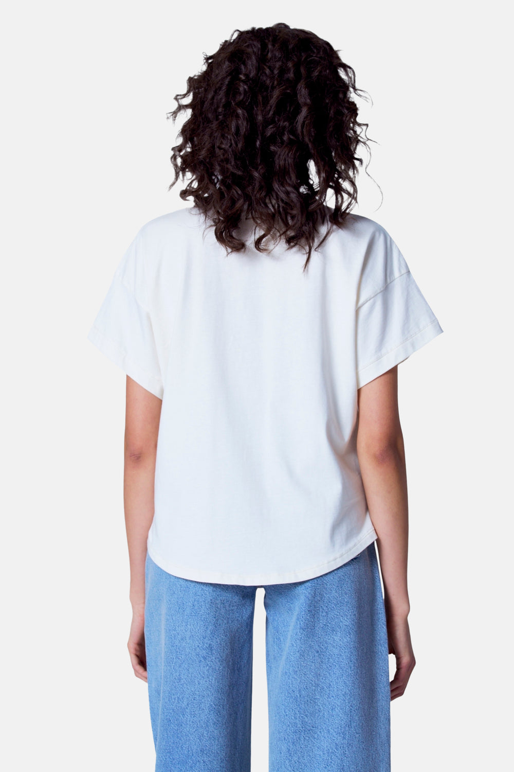 Top uni manche courte Écru - Astrid Black Label