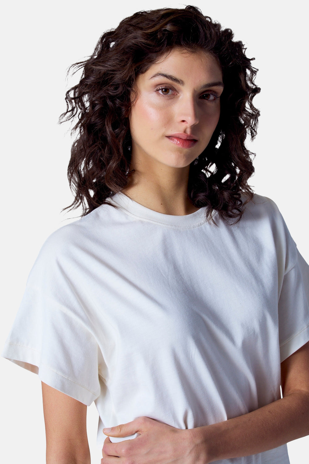 Top uni manche courte Écru - Astrid Black Label