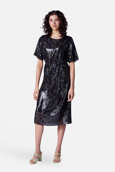 Robe à manches courtes - Noir