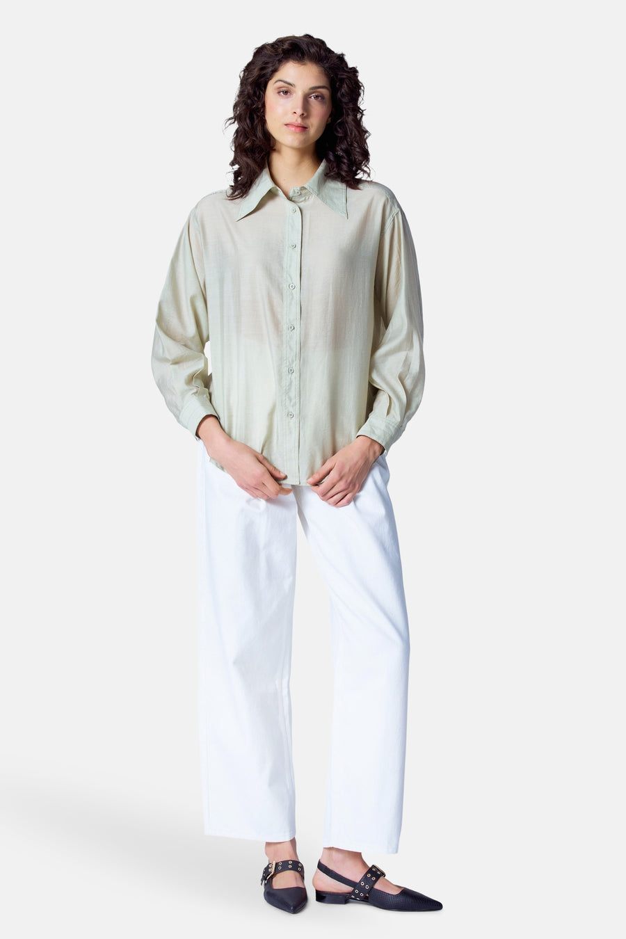 Blouse met lange mouwen - groen