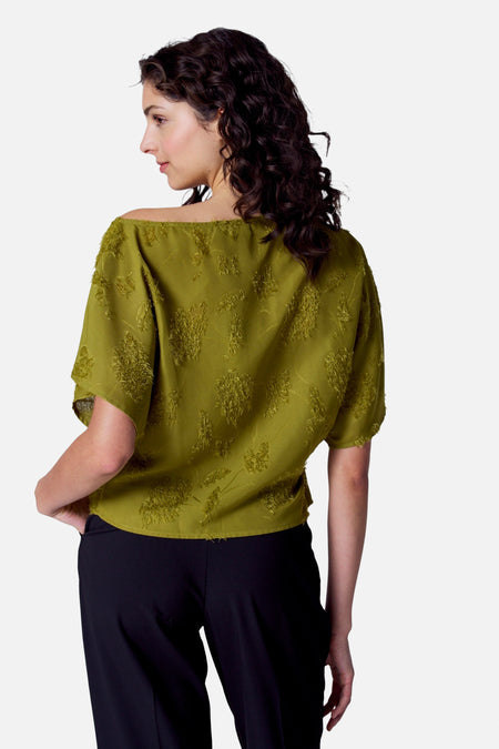 Blouse met korte mouwen - groen