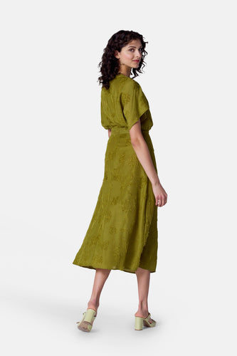 Robe à manches courtes - vert
