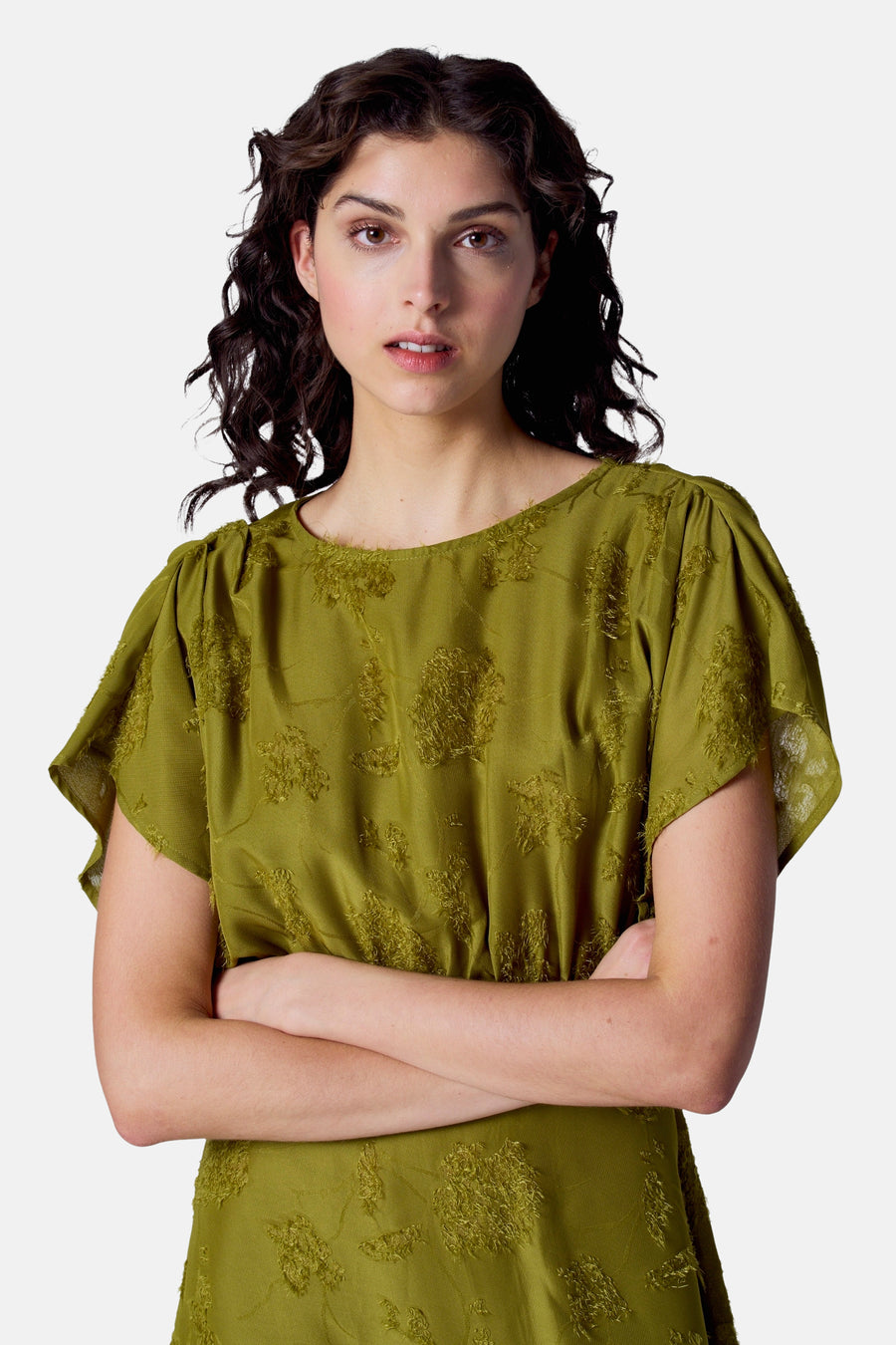 Kleedje met korte mouwen - groen - Astrid Black Label