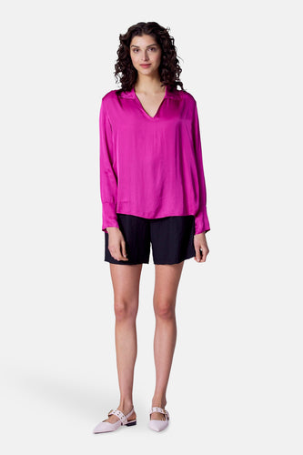 Blouse met lange mouwen - roze