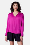 Blouse à manches longues - rose