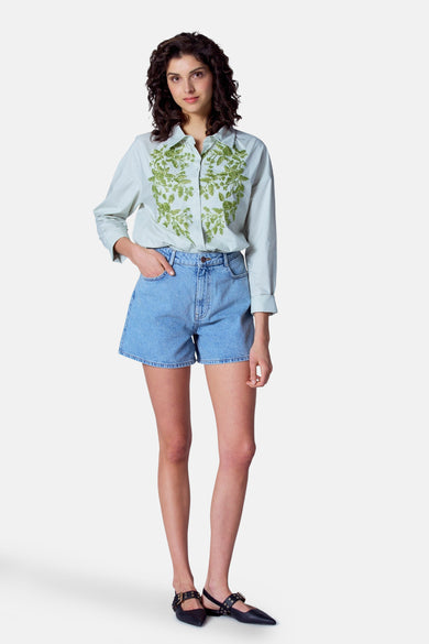 Blouse à manches longues - vert