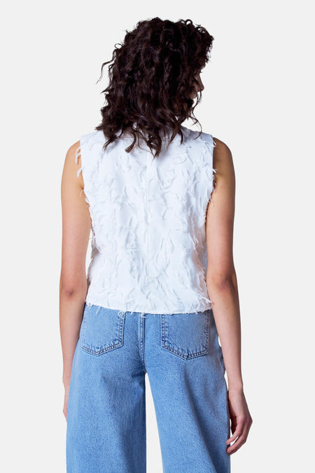 Blouse (zonder mouwen) Wit - Astrid Black Label
