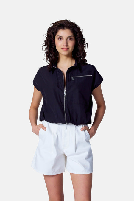 Chemisier (manches courtes) Noir - Astrid Black Label