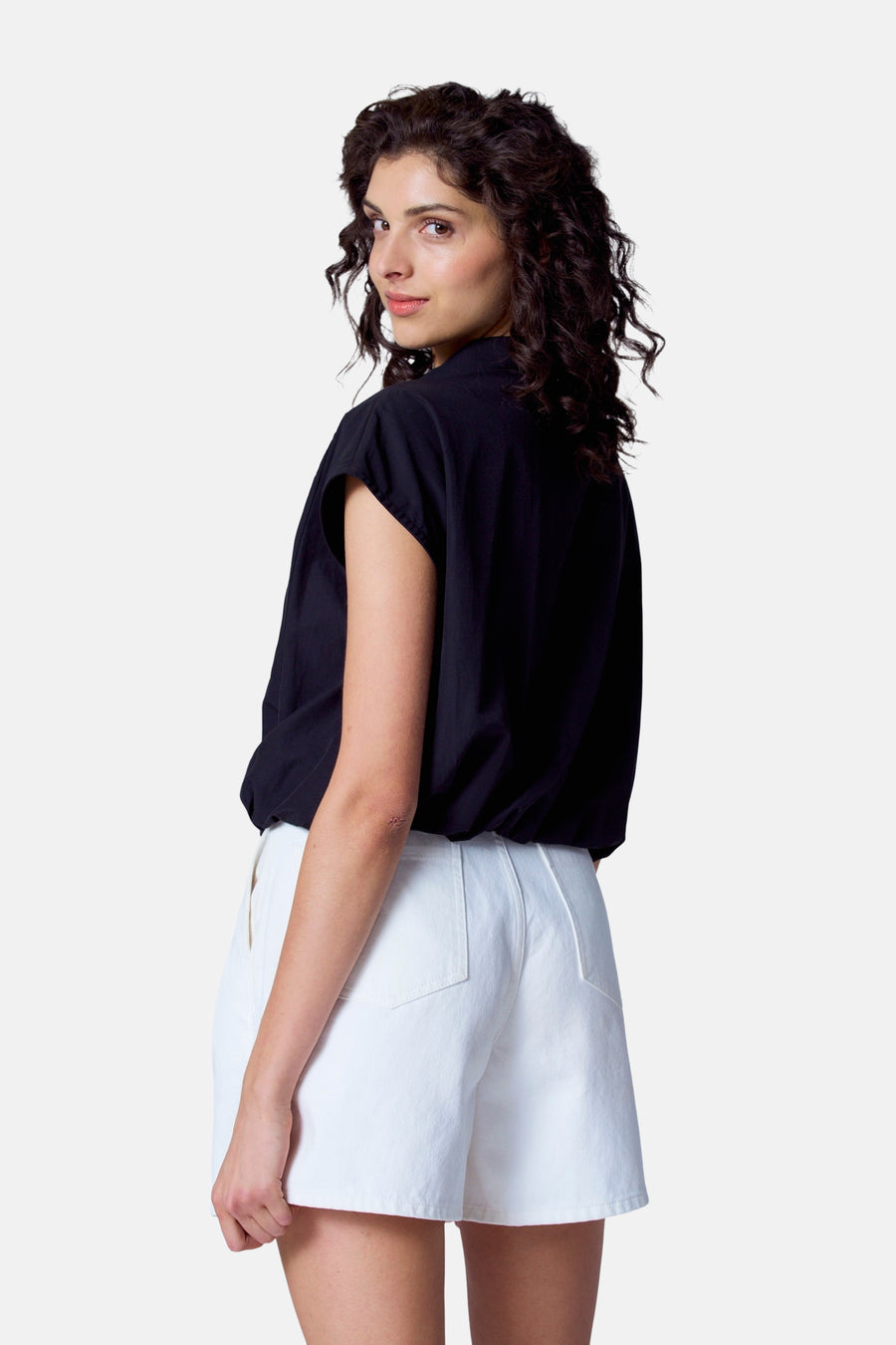 Blouse met korte mouwen - Zwart - Astrid Black Label - 5