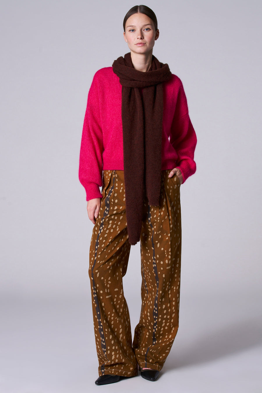 Sjaal - bruin - Astrid Black Label