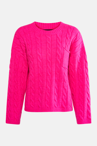 Pull met ronde hals - roze