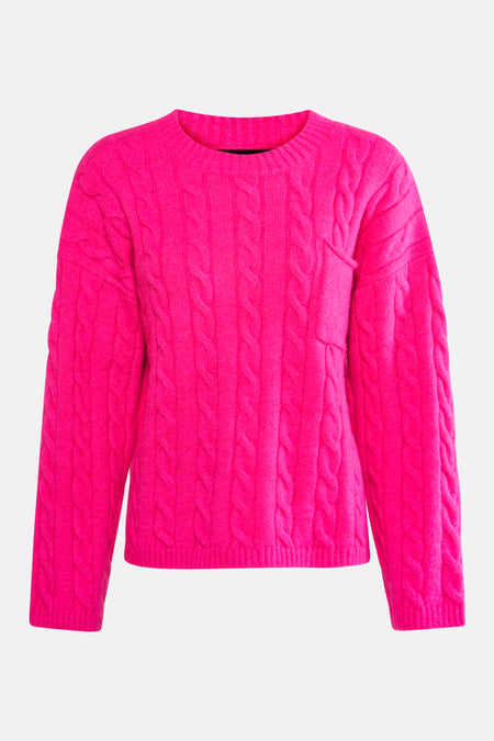 Pull à col rond - rose