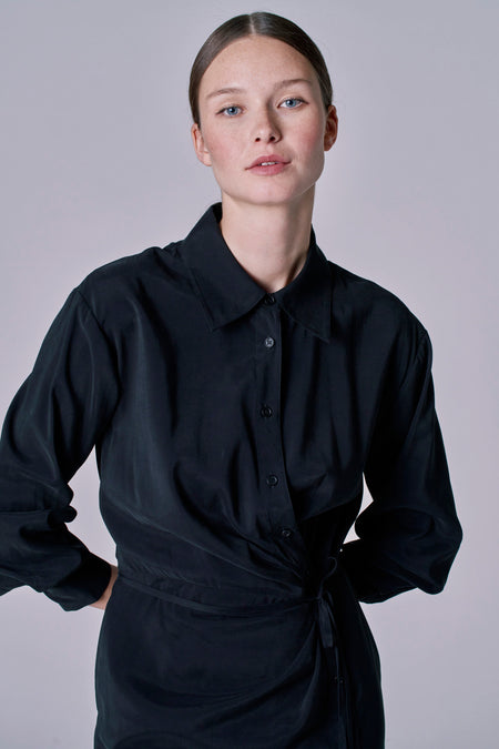 Robes manches longues Black denim - Astrid Black Label