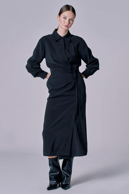 Robes manches longues Black denim - Astrid Black Label