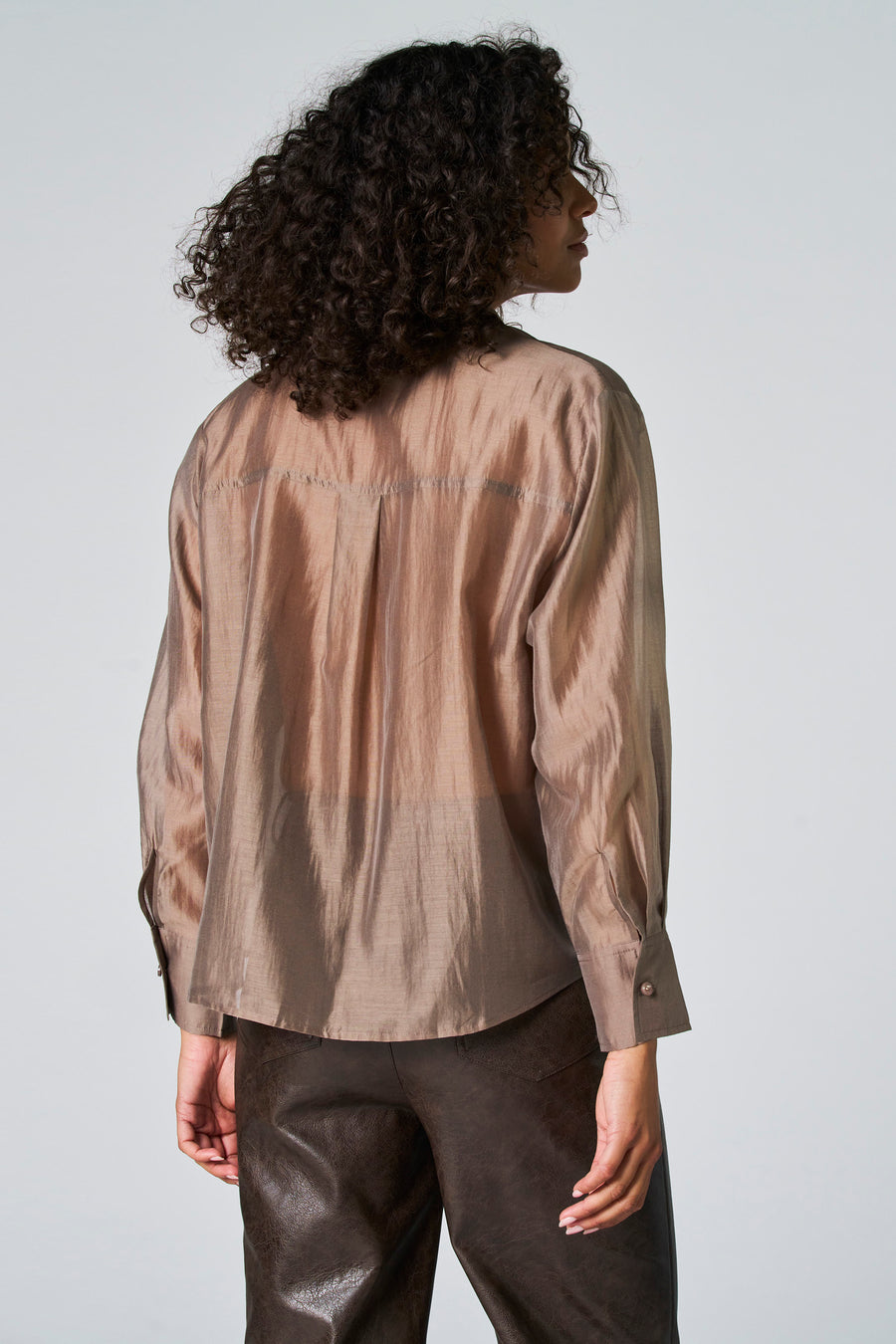 Blouse met lange mouwen - taupe - Astrid Black Label