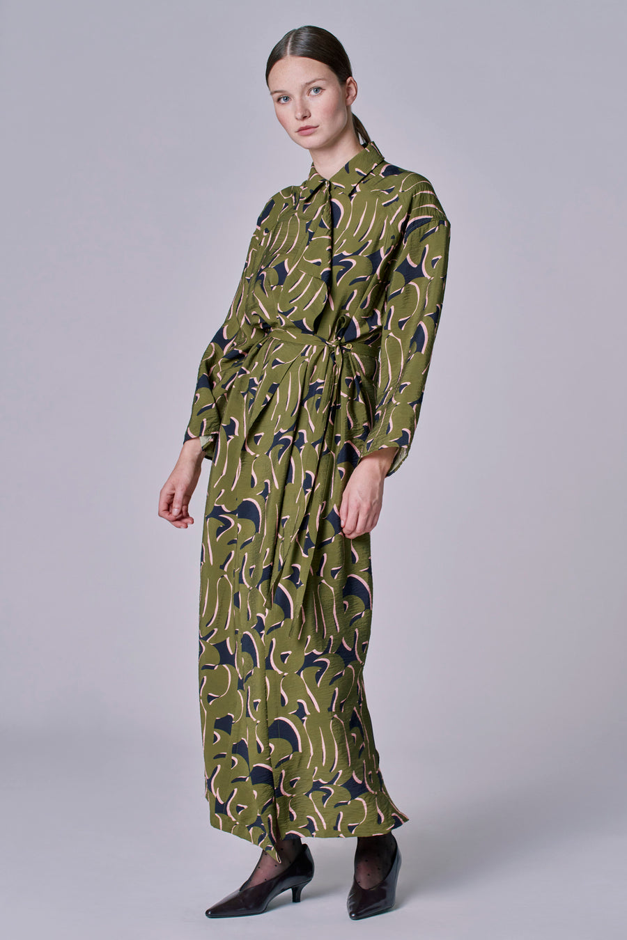 Kleedje met lange mouwen - groen - Astrid Black Label