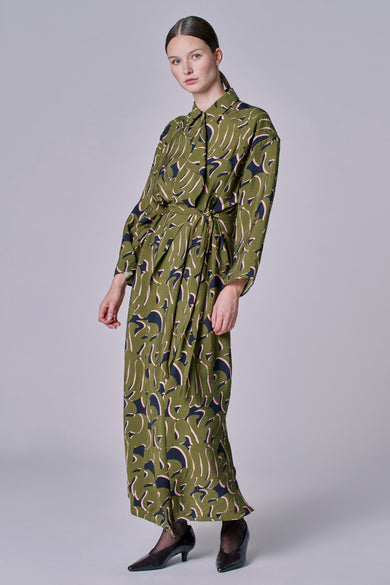 Kleedjes (lange mouwen) Groen - Astrid Black Label