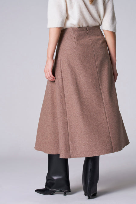 Jupe longue Taupe - Astrid Black Label