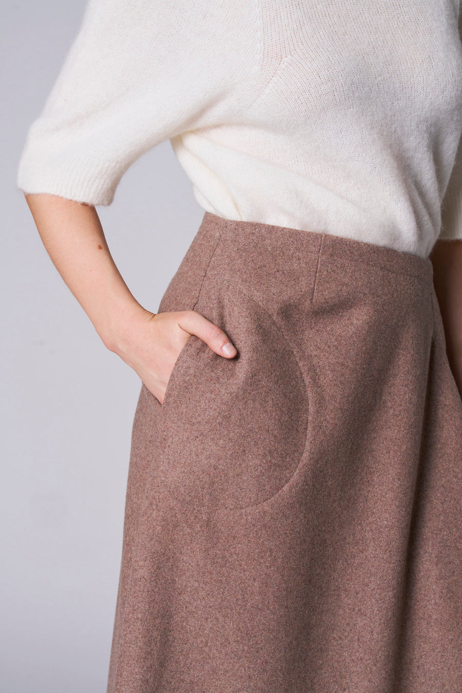 Lange rok - taupe - Astrid Black Label