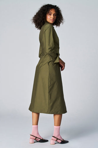 Kleedje met lange mouwen - Kaki - Astrid Black Label