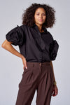 Blouse (korte mouwen) Black denim - Astrid Black Label