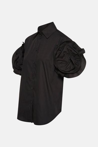 Blouse (korte mouwen) Black denim - Astrid Black Label