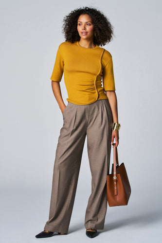 T-shirt à manches courtes - Jaune - Astrid Black Label - 5