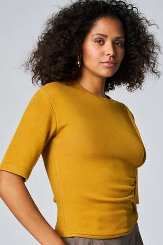 T-shirt à manches courtes - Jaune - Astrid Black Label - 5