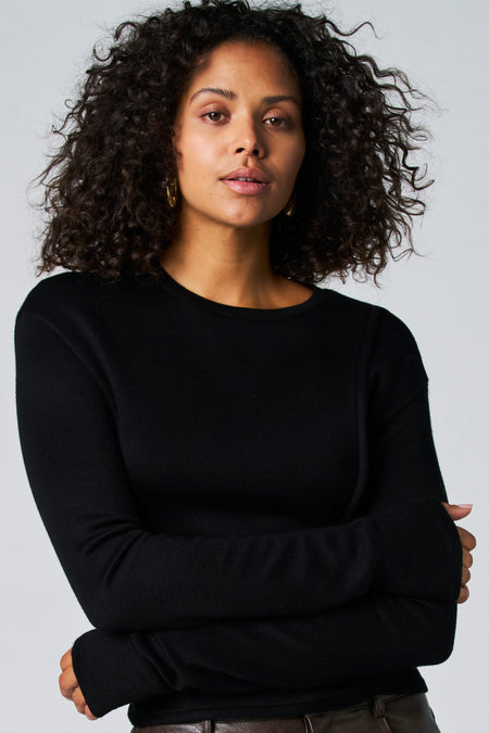 T-shirt met lange mouwen - Zwart