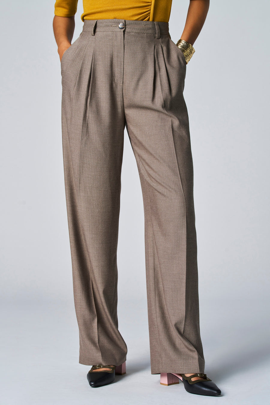 Colorbroek - taupe - Astrid Black Label