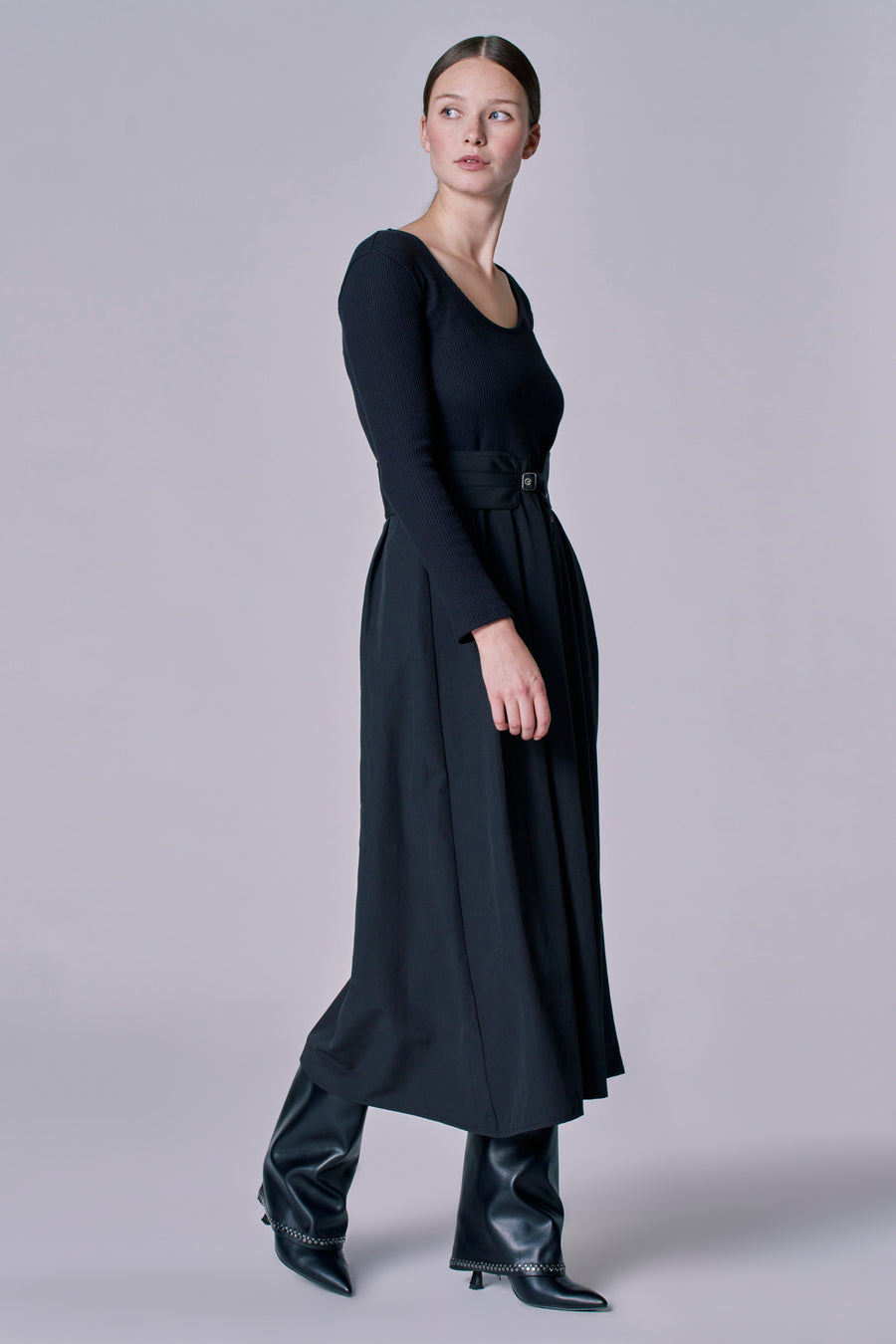 Kleedje met lange mouwen - Zwart - Astrid Black Label