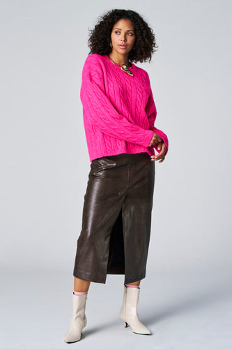 Pull met ronde hals - roze - Astrid Black Label