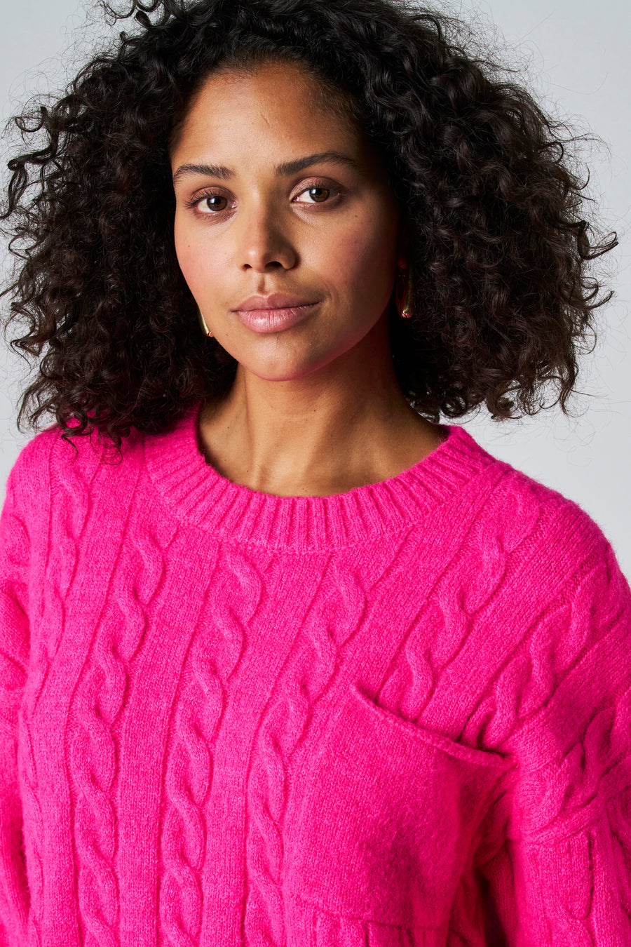 Pull met ronde hals - roze - Astrid Black Label