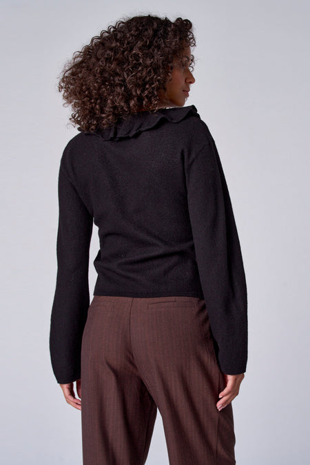 Pull met rolkraag - Zwart