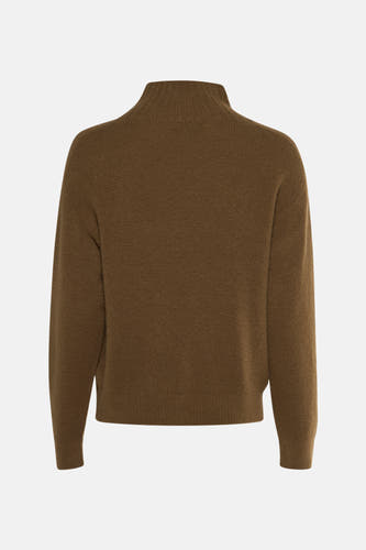 T-shirt vert de Astrid Black Label, avec en colleté et une texture lisse, vu de derrière.