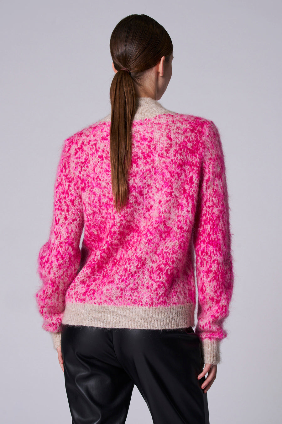 Pull met rolkraag - roze - Astrid Black Label