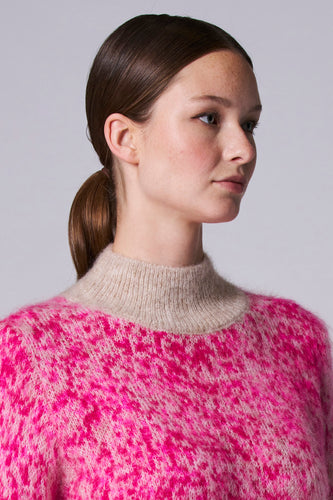 Pull met rolkraag - roze - Astrid Black Label