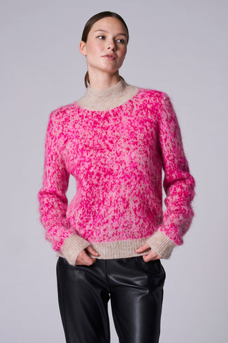Pull met rolkraag - roze - Astrid Black Label