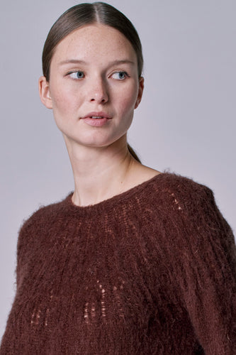 Pull met ronde hals - bruin - Astrid Black Label - 8