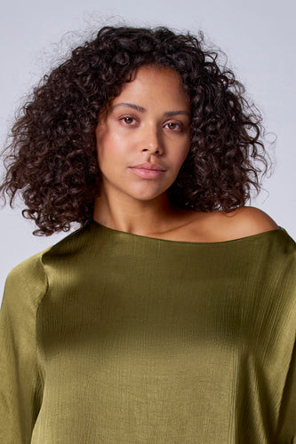 Blouse met korte mouwen - groen - Astrid Black Label