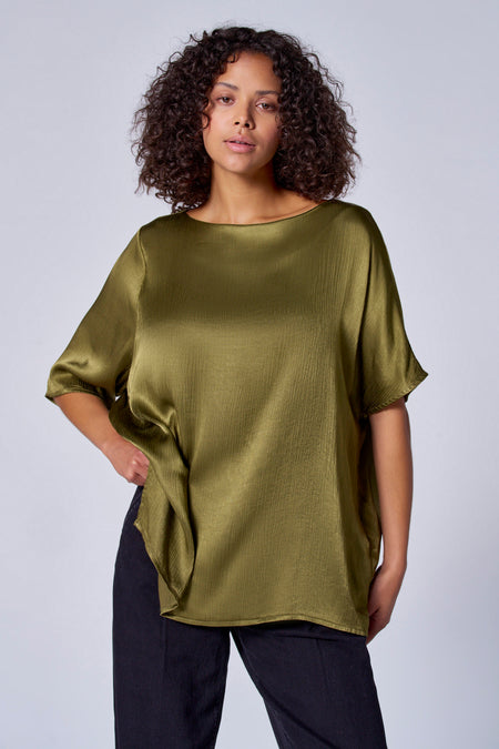 Blouse met korte mouwen - groen