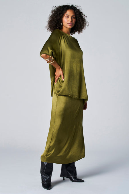 Jupe longue Vert - Astrid Black Label