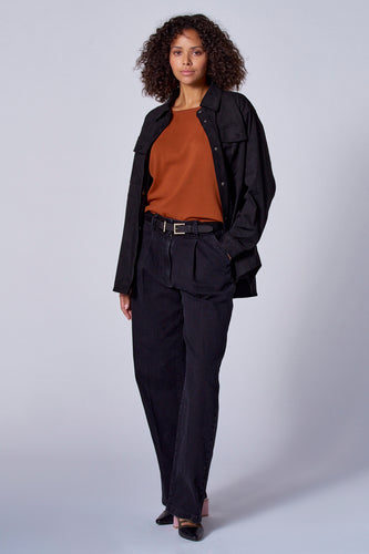 Pull met ronde hals - oranje - Astrid Black Label