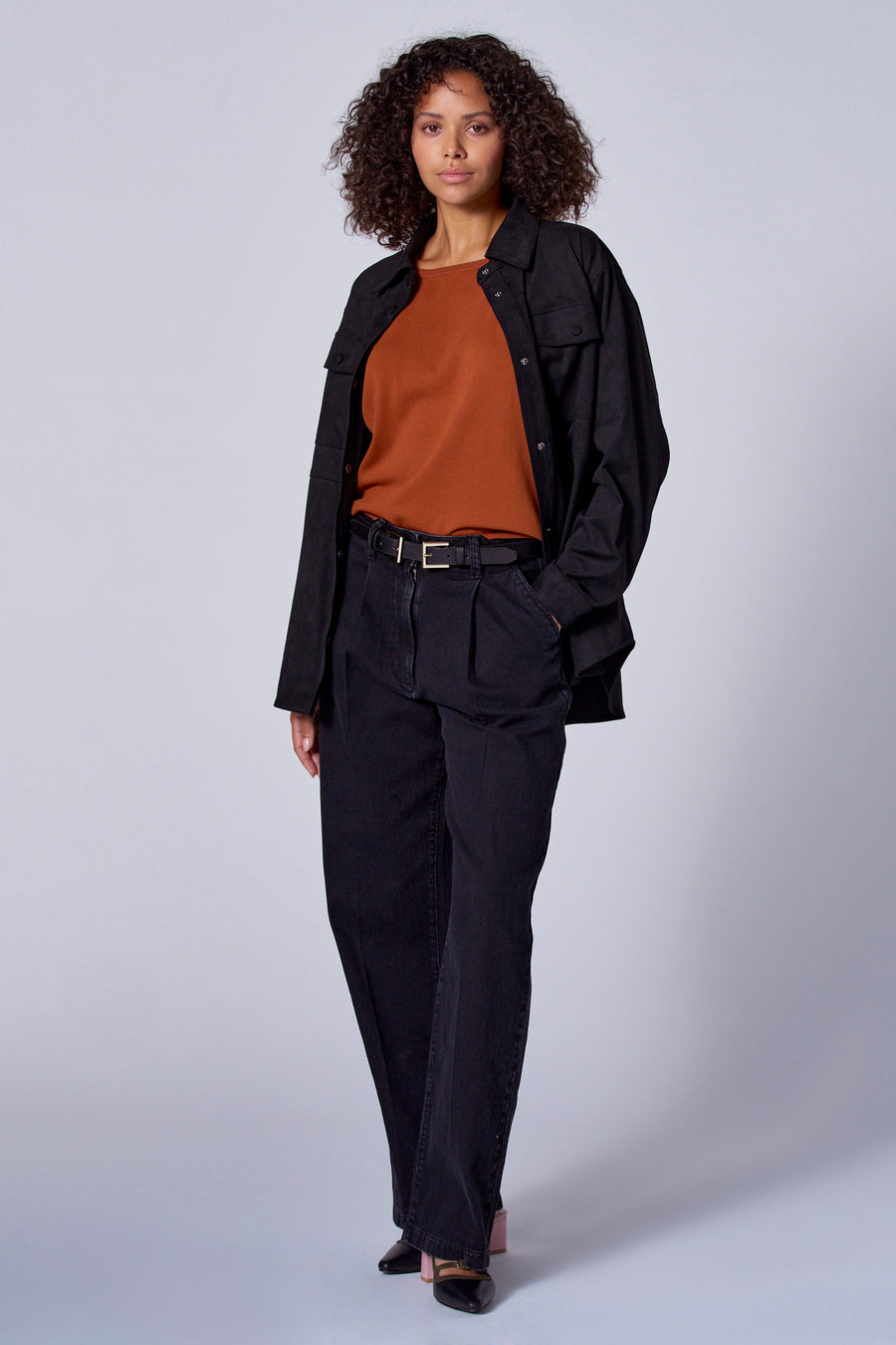 Pull met ronde hals - oranje - Astrid Black Label